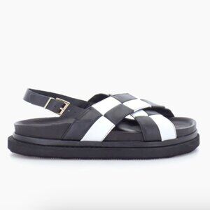 ALOHAS Marshmallow Scacchi Black & White Sandal